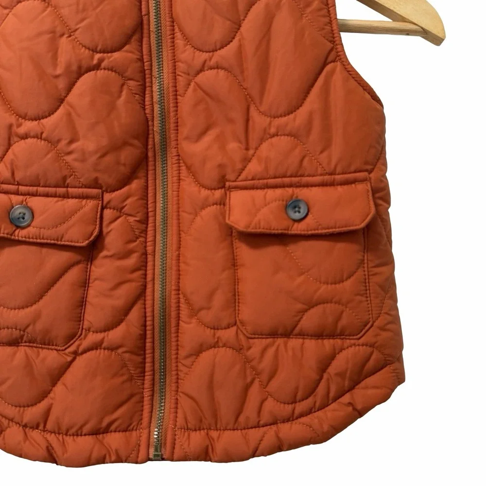 Janie and Jack Boys The Metropolitan Quilted Puffer Vest Size 3/4 Orange Outdoor